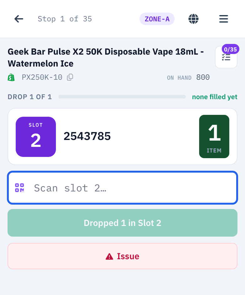 Slot scan before a drop — mobile